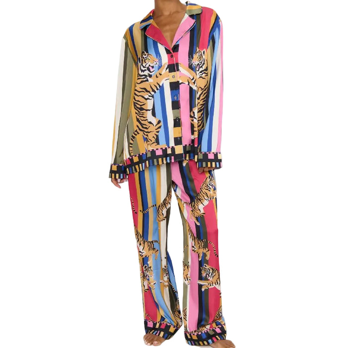 Show Me Your Mumu Classic Tiger Dreams Silky PJ Set WOMEN - Clothing - Loungewear Show Me Your Mumu