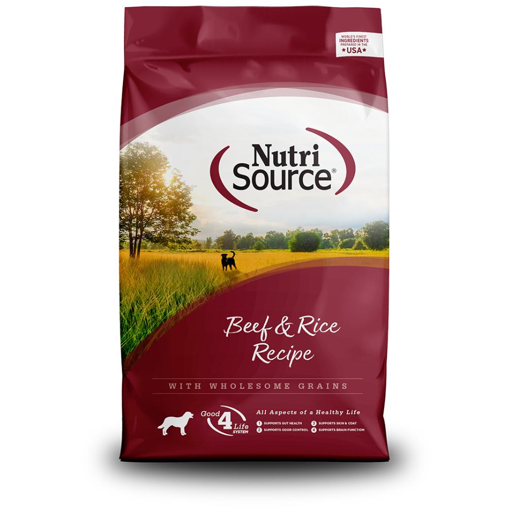 NutriSource Beef & Brown Rice Recipe Dry Dog Food Feed & Hay - Feed Nutri-Source   