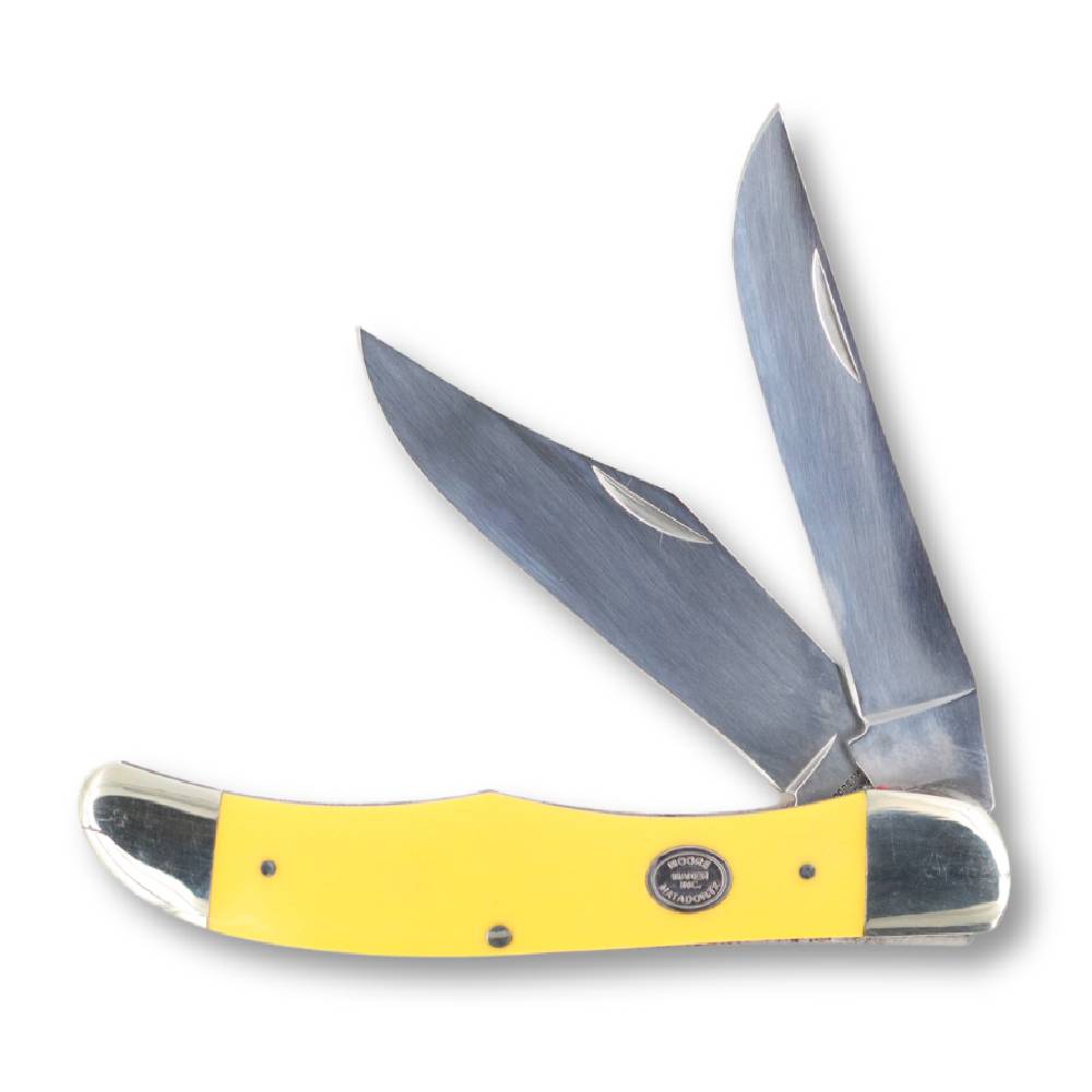 Moore Maker Yellow Delrin Folding Hunter- 5-1/4" Knives MOORE MAKER   