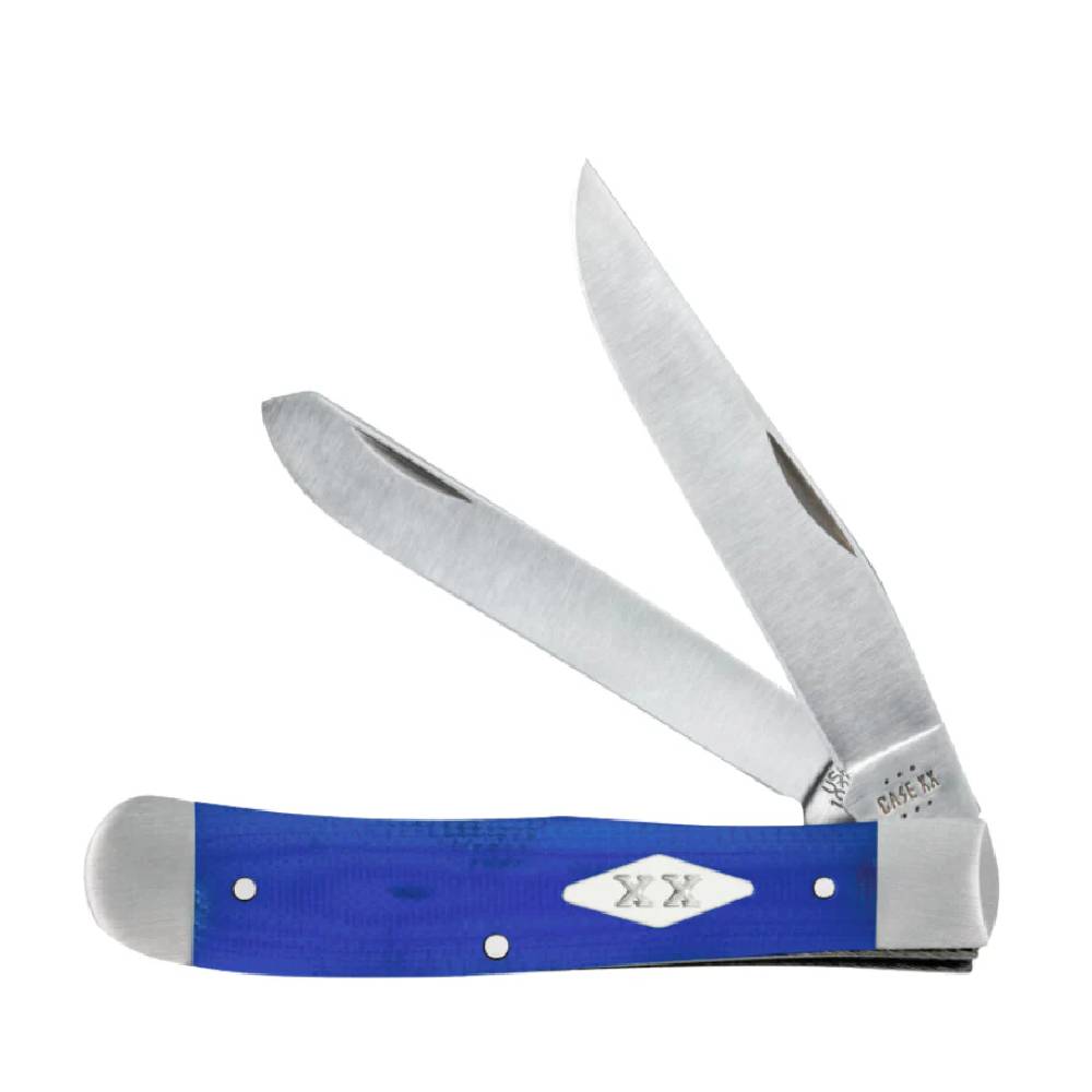 Case Smooth Blue G-10 Trapper Knives WR CASE   