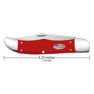 Case Folding Hunter American Carbon Steel Smooth Red Synthetic Knives W.R. Case   