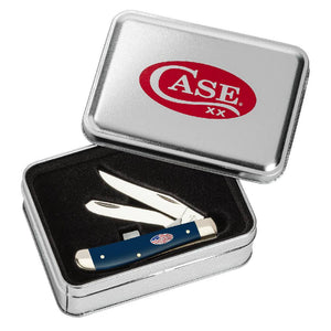 Case Mini Trapper Gift Set - Navy Blue Synthetic Knives - Knives W.R. Case