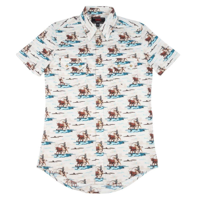 Rock & Roll Denim Men's Western Print Pearl Snap Shirt MEN - Clothing - Shirts - Short Sleeve Panhandle