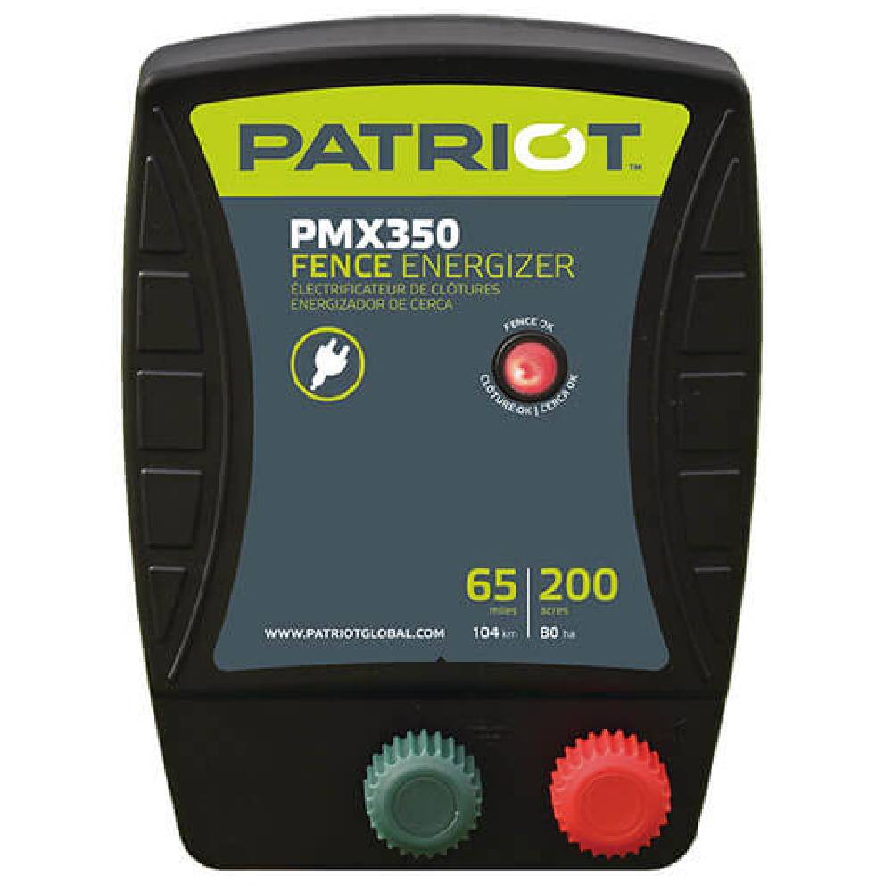 PATRIOT PMX 350 110V AC POWERED FENCE CHARGER, 65 MILE/ 200 ACRE Equipment - Fencing Patriot   