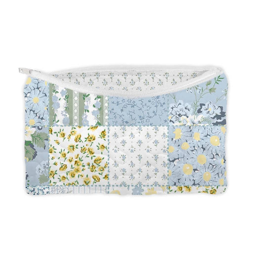 Scarlette Blue Patchwork Small Makeup Bag ACCESSORIES - Luggage & Travel - Cosmetic Bags Ida Mae Home