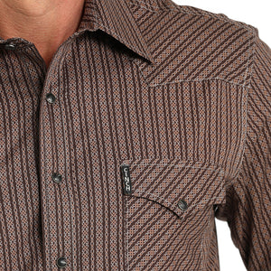 Cinch Men's Modern Fit Stripe Print Shirt MEN - Clothing - Shirts - Long Sleeve Shirts Cinch   