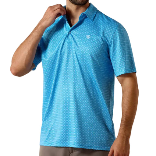 Ariat Men's All Over Blue Geo Print Polo Shirt MEN - Clothing - Shirts - Short Sleeve Ariat Clothing