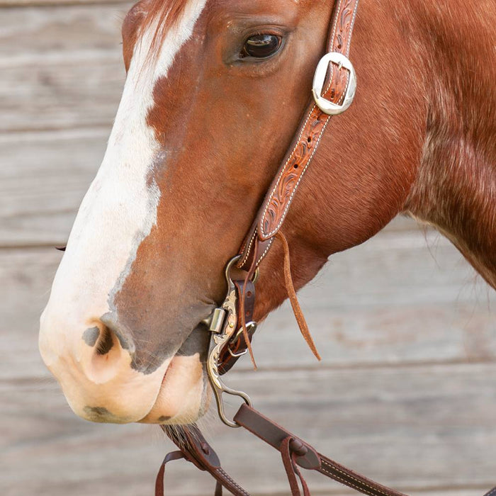 Classic Equine BitLogic 6" Cheek Browned Iron Snaffle Bit Tack - Bits Classic Equine   