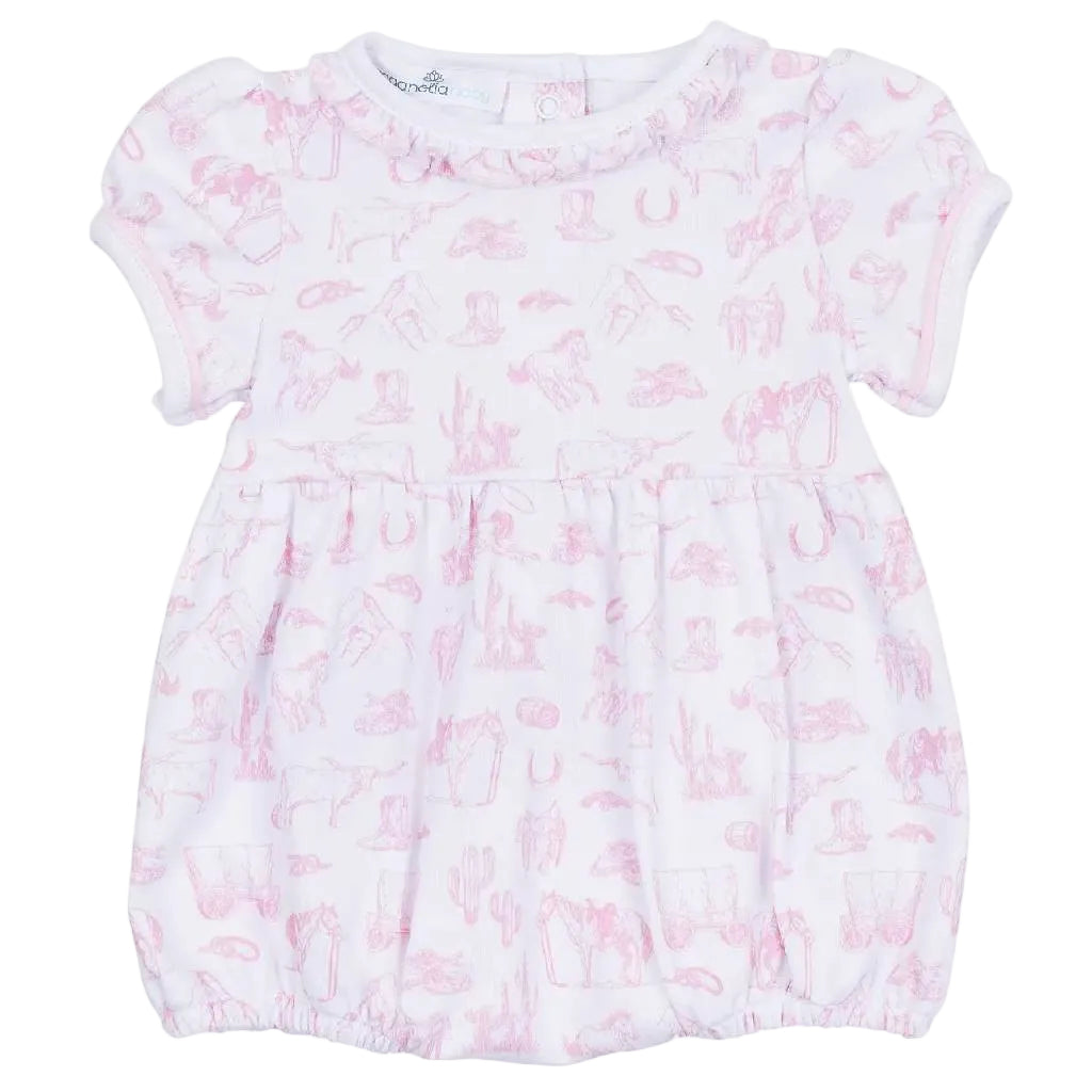 Magnolia Baby Girl's Pink Wild West Toile Bubble KIDS - Baby - Baby Girl Clothing Magnolia Baby
