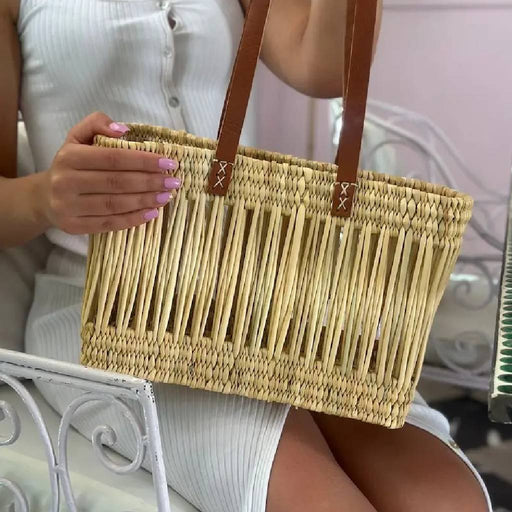 Reed Basket Shoulder Bag WOMEN - Accessories - Handbags - Shoulder Bags Craftberber