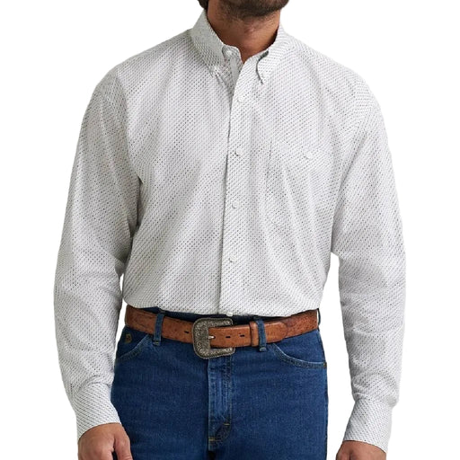 Wrangler Men's George Strait Western Grey Print Button Up Shirt MEN - Clothing - Shirts - Long Sleeve Wrangler