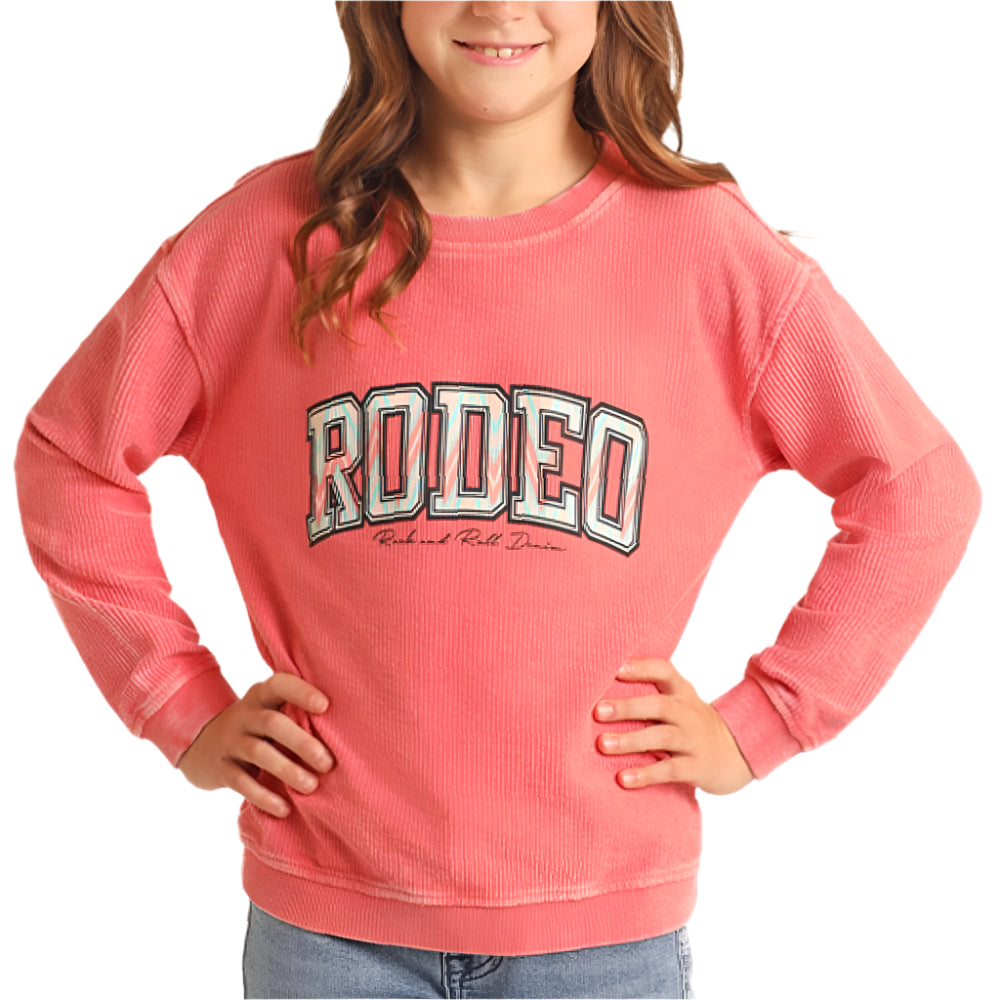 Rock & Roll Denim Girl's Rodeo Pullover KIDS - Girls - Clothing - Sweatshirts & Hoodies Panhandle