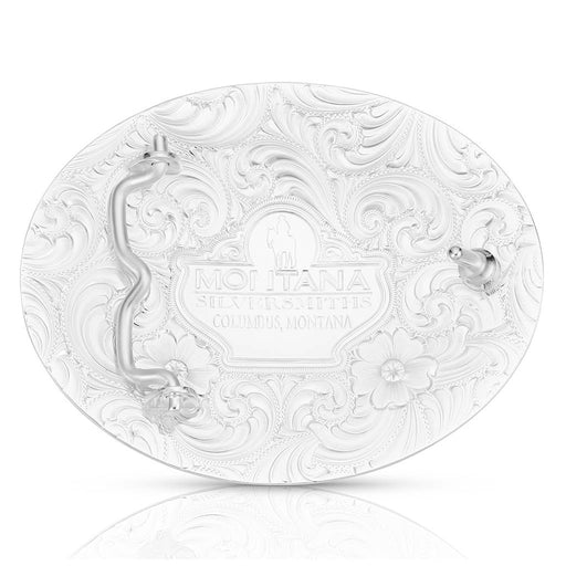 Montana Silversmiths Dancing Compass Belt Buckle with Buffalo Skull ACCESSORIES - Additional Accessories - Buckles Montana Silversmiths