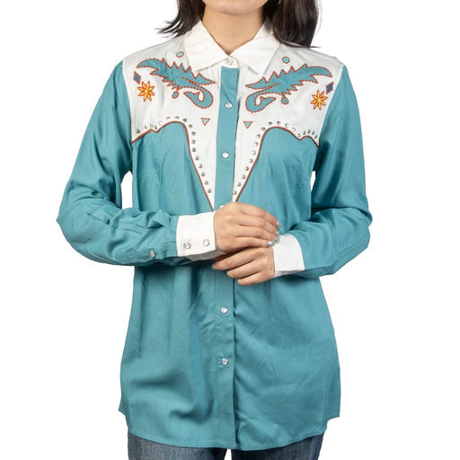 Panhandle Slim Women's Stud Applique Pearl Snap Western Shirt WOMEN - Clothing - Tops - Long Sleeved Panhandle