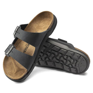 Birkenstock Arizona Crosstown - Waxy Leather Black WOMEN - Footwear - Sandals Birkenstock   