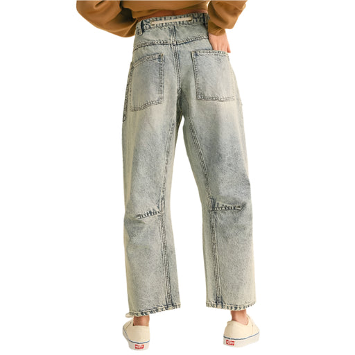 Washed Denim Pants WOMEN - Clothing - Pants & Leggings Miou Muse