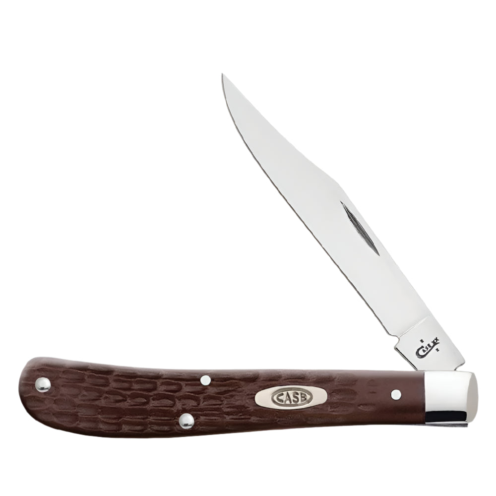 Case Brown Synthetic Barehead Slimline Trapper Knives - Knives W.R. Case