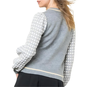 Tweed Sleeve Knit Sweater WOMEN - Clothing - Sweaters & Cardigans THML Clothing