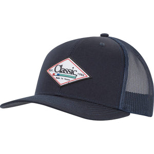 Classic Rope Cap with Diamond Patch Logo HATS - BASEBALL CAPS Classic Navy  