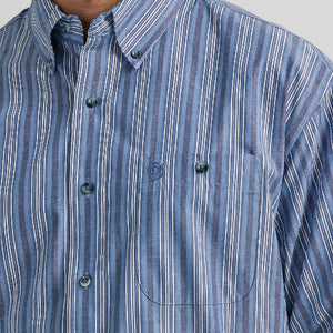 Wrangler Men's Stripe George Strait Button Shirt MEN - Clothing - Shirts - Long Sleeve Shirts Wrangler   