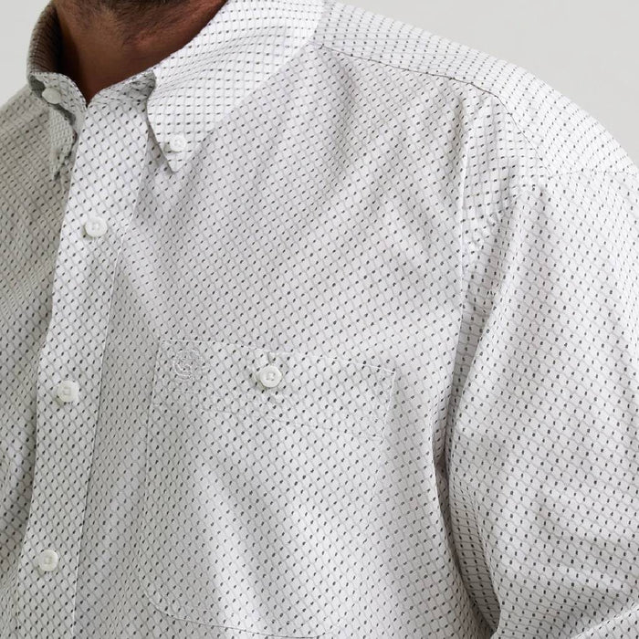 Wrangler Men's George Strait Western Grey Print Button Up Shirt MEN - Clothing - Shirts - Long Sleeve Wrangler