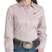 Cinch Women's White/Red/Blue Stripe Button Down Top WOMEN - Clothing - Tops - Long Sleeved Cinch