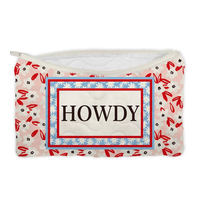 Howdy Daisy Quilted Make Up Bag ACCESSORIES - Luggage & Travel - Cosmetic Bags Ida Mae Home