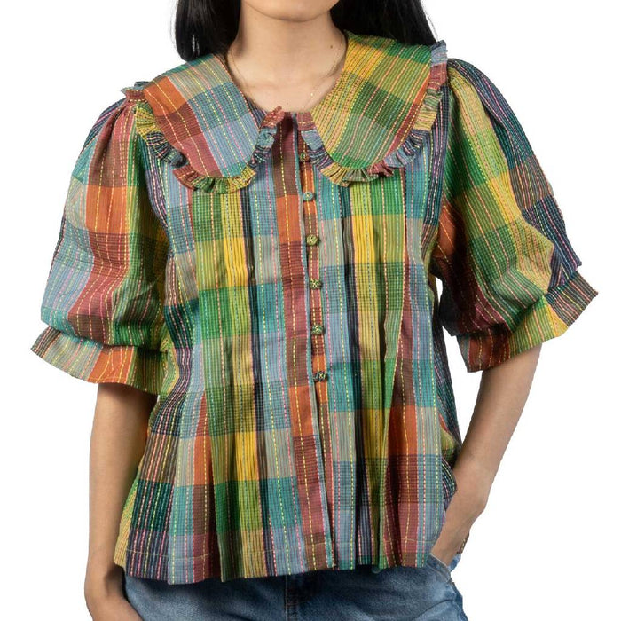 Ivy Jane Plaid Green Top WOMEN - Clothing - Tops - Short Sleeved Ivy Jane