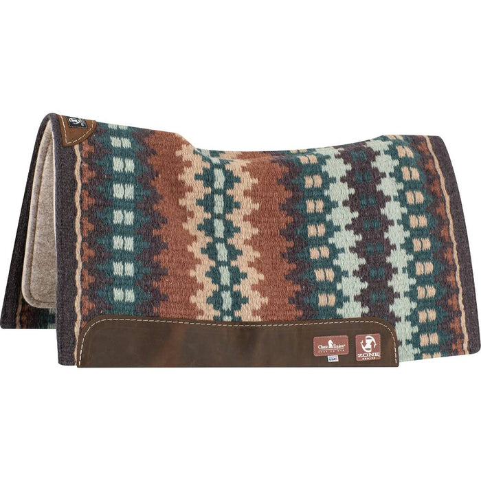 Classic Equine Zone Wool Top Pad 32"x34" Tack - Saddle Pads Classic Equine Teal/Slate