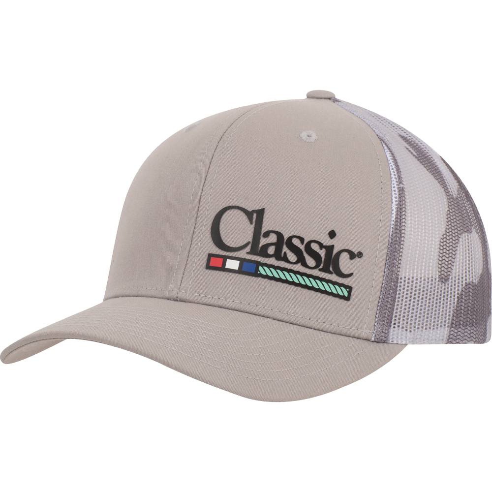 Classic Rope Caps Small Silicone Logo HATS - BASEBALL CAPS Classic Silver/Grey Camo  