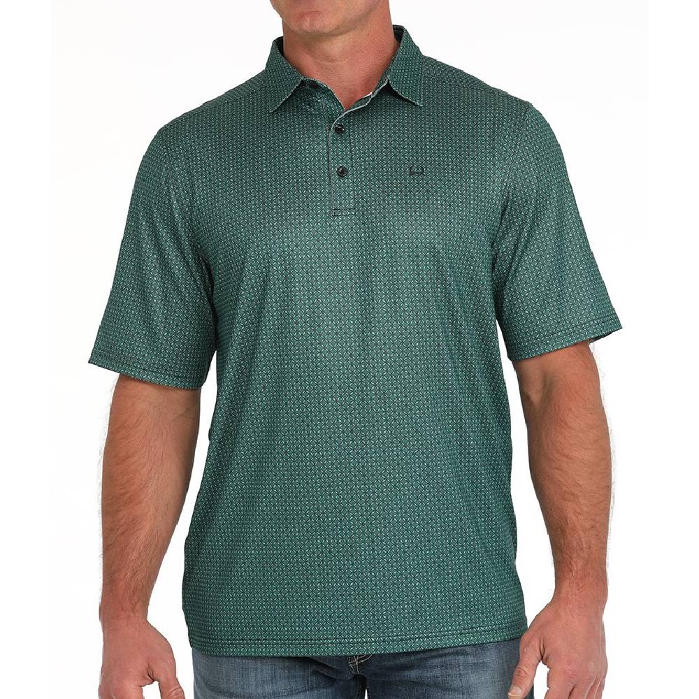 Cinch Men's Arenaflex Geo Print Polo Shirt