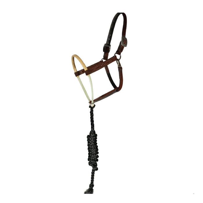 Professional's Choice Rawhide Wrapped Rope Nose Halter Tack - Halters & Leads Professional's Choice
