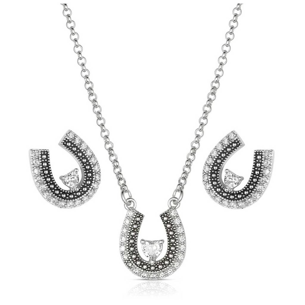 Montana Silversmiths Lovely and Lucky Horseshoe Jewelry Set WOMEN - Accessories - Jewelry - Jewelry Sets Montana Silversmiths