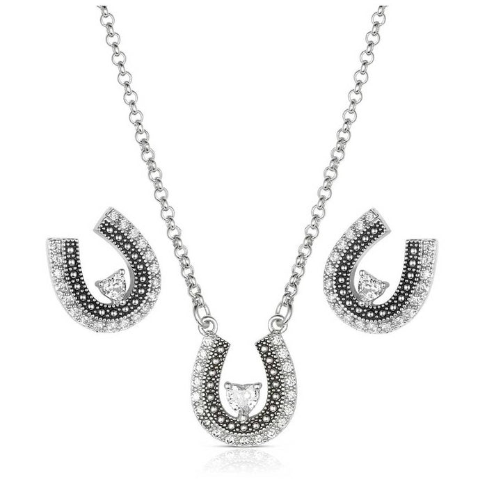 Montana Silversmiths Lovely and Lucky Horseshoe Jewelry Set WOMEN - Accessories - Jewelry - Jewelry Sets Montana Silversmiths