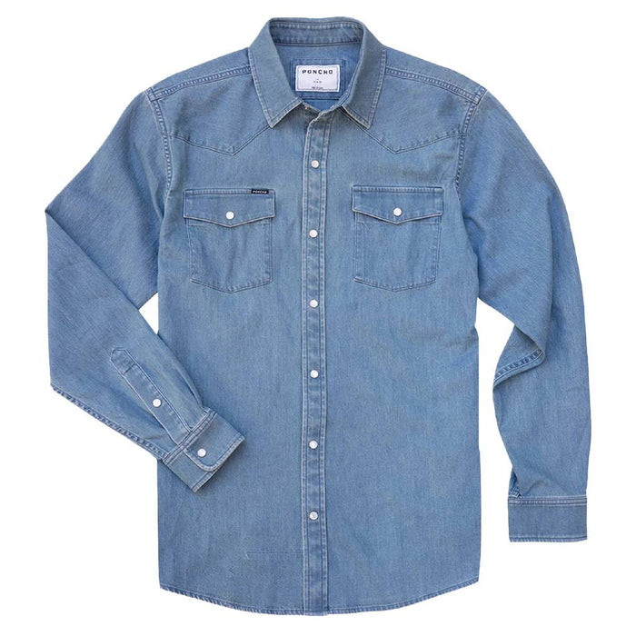Poncho The Fort Davis Denim Western Shirt