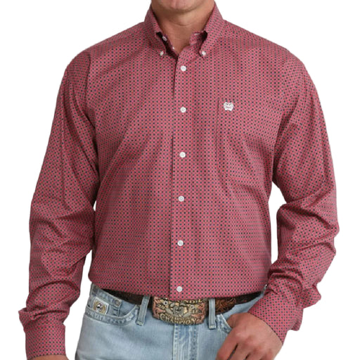 Cinch Men's Medallion Pink Button Down Shirt MEN - Clothing - Shirts - Long Sleeve Cinch