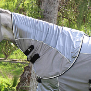 Professional's Choice Comfort Fit Fly Neck Cover FARM & RANCH - Animal Care - Equine - Fly & Insect Control - Fly Masks & Sheets Professional's Choice Charcoal  