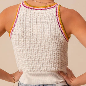 Textured Cropped Halter Top WOMEN - Clothing - Tops - Sleeveless So Me   