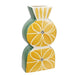 Stoneware Wax Relief Vase - Yellow/Green/White HOME & GIFTS - Home Decor - Decorative Accents Creative Co-Op
