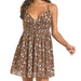 Rock & Roll Women's Floral Print Brown Mini Dress WOMEN - Clothing - Dresses Panhandle