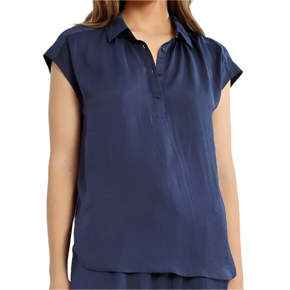 Sleeveless Blouse - Navy WOMEN - Clothing - Tops - Sleeveless Molly Bracken