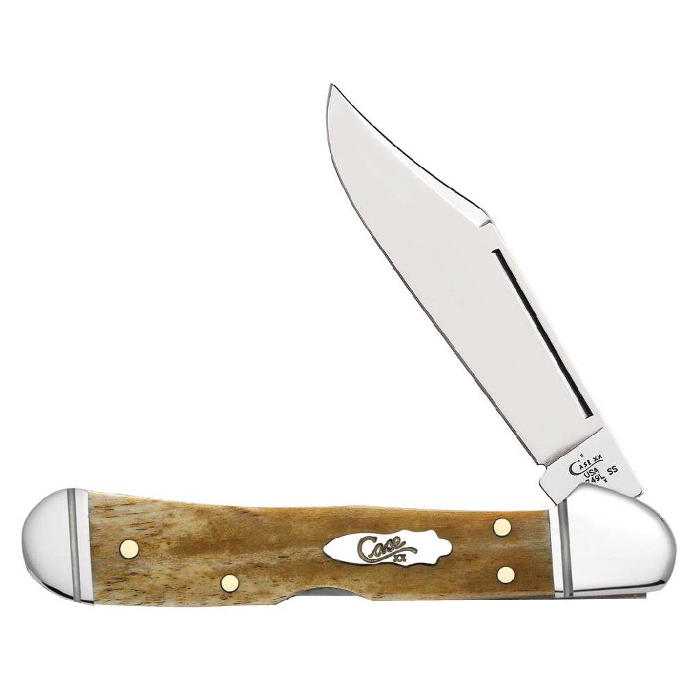 Case Smooth Antique Bone Mini Copperlock Knives - Knives - Case W.R. Case