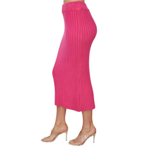 Ribbed Knit Pencil Skirt WOMEN - Clothing - Skirts Milio Milano   