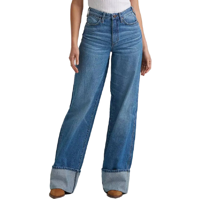 Wrangler Women's Retro Bailey Wide Leg Cuffed Jeans