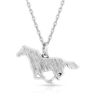 Montana Silversmiths Running Horse Pendant Necklace WOMEN - Accessories - Jewelry - Necklaces Montana Silversmiths   