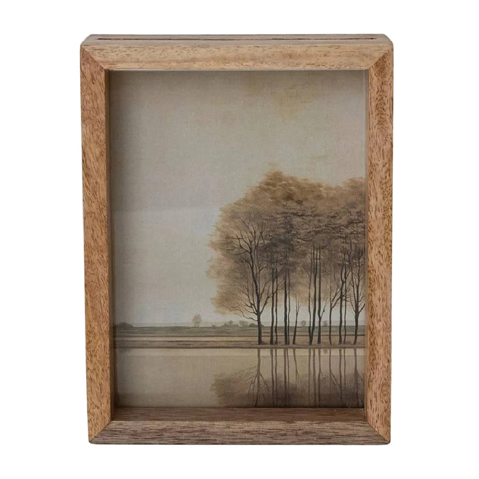 Mango Wood Two Sided Floating Glass 5x7 Photo Frame HOME & GIFTS - Home Decor - Decorative Accents Creative Co-Op