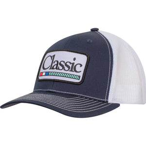 Classic Rope Cap with Embroidered Patch Logo HATS - BASEBALL CAPS Classic Equine Navy/White  