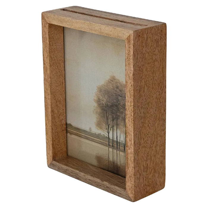 Mango Wood Two Sided Floating Glass 5x7 Photo Frame HOME & GIFTS - Home Decor - Decorative Accents Creative Co-Op