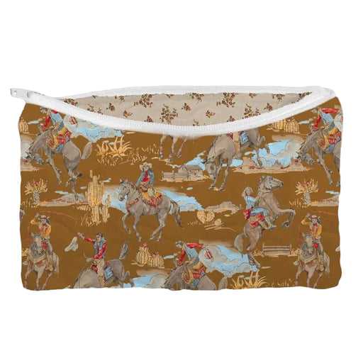 Birdie Cowgirl Gold Small Makeup Bag ACCESSORIES - Luggage & Travel - Cosmetic Bags Ida Mae Home