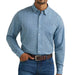 Wrangler Men's Cojo Performance Cyan Squares Button Down Shirt MEN - Clothing - Shirts - Long Sleeve Wrangler